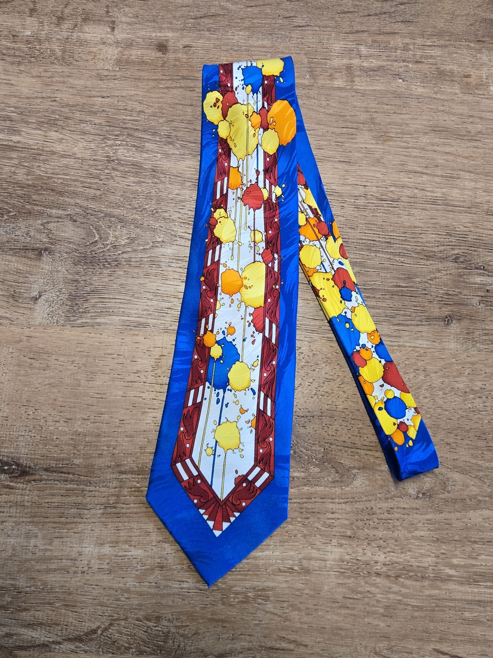 Rush Limbaugh No Boundries Collection Vibrant Blue Paint-Splash Men's Tie